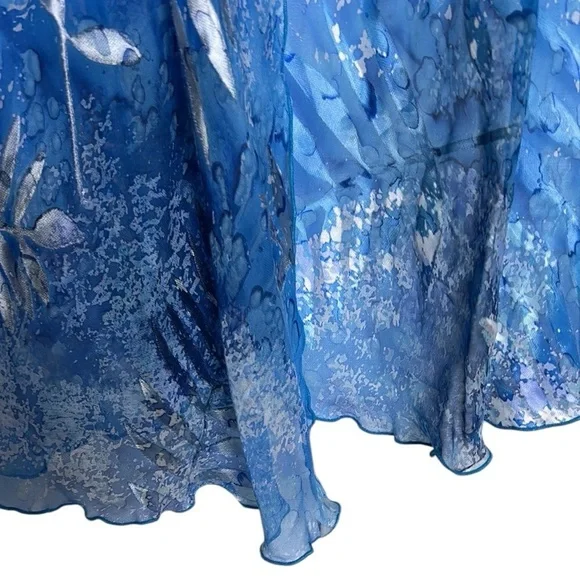 Silk Open front sheer cardigan,silk by Simply silk,ruffle hem,feminine,romantic - Picture 6 of 12